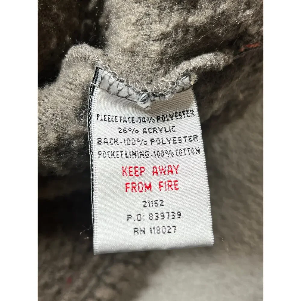 Mini Boden Kids Gray Sherpa Fleece 1/4 Zip Pullover Sweater Size 5-6Y 21162